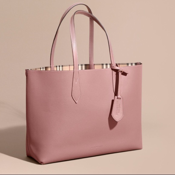 pink burberry tote